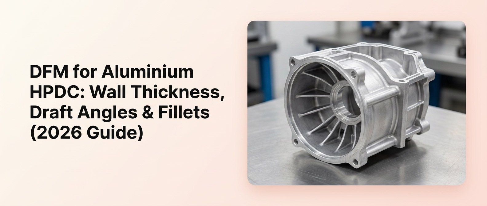 DFM for Aluminium HPDC: Wall Thickness, Draft Angles & Fillets (2026 Guide)