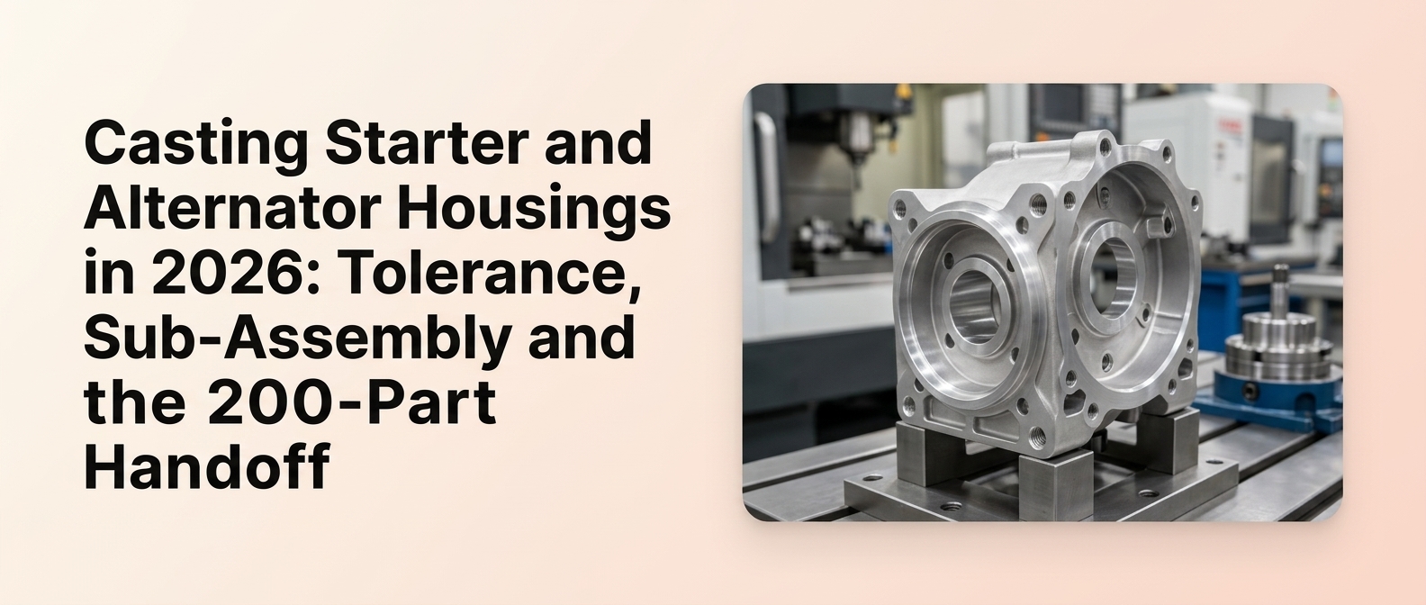 Casting Starter and Alternator Housings in 2026: Tolerance, Sub-Assembly and the 200-Part Handoff